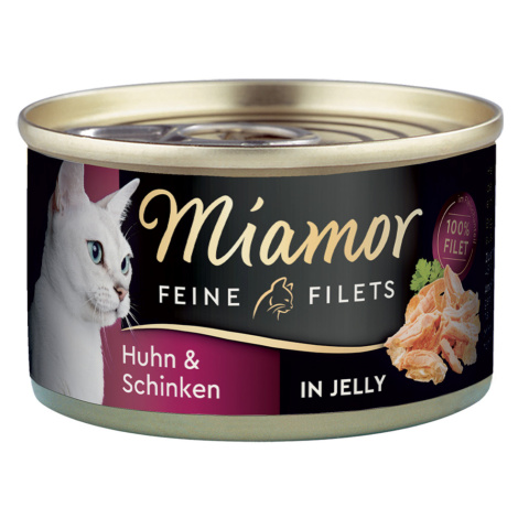 Miamor Feine Filets 6 ks (6 x 100 g) - kuřecí a šunka v želé