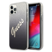 Guess Pouzdro Case Kryt Obal Pro Iphone 12/12 Pro Černé S Logem