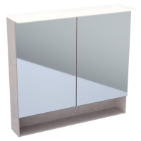 Geberit Acanto - Zrcadlová skříňka 890x830 mm s LED osvětlením, dub Mystic 500.646.00.2