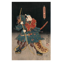 Kunisada, Utagawa (Toyokuni III) - Obrazová reprodukce Ukiyo-e Print of an Actor Playing a Samur