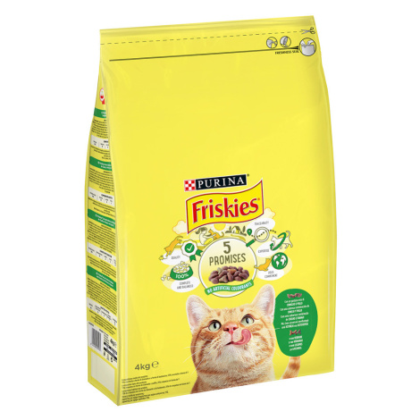PURINA Friskies Cat s králičím, kuřecím a zeleninou - 4 kg