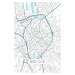 Mapa Brugge white, (26.7 x 40 cm)