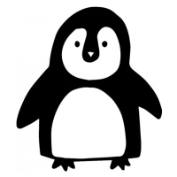 ELIS DESIGN Nálepky  na zeď varianta: tučňák