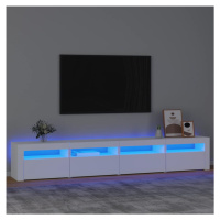 vidaXL TV skříňka s LED osvětlením bílá 240x35x40 cm