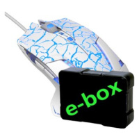 E-blue Myš Mazer Pro, 2500DPI, optická, 6tl., drátová USB, bílo-modrá, herní, e-box