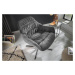 LuxD 23810 Designové křeslo Bently šedý samet