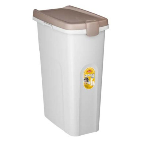 Stefanplast Pet food Container 45x27x61cm 40l bílý/šedý barel na 15kg granulí