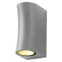 WALL LAMP ALUMINIUM SILVER BODY 2xGU10 SOCKET