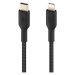 Belkin BOOST Charge Braided USB-C/Lightning odolný kabel, 1m, černý