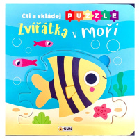 Zvířátka v moři Čti a skládej puzzle