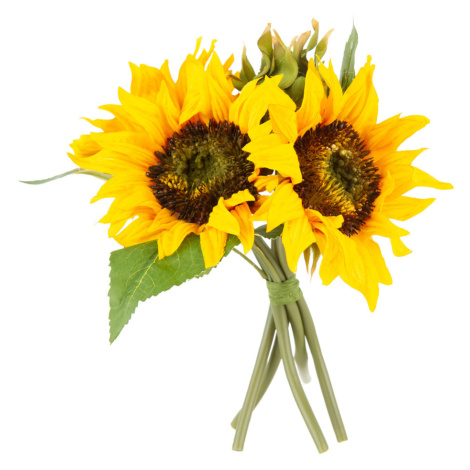 Umělá květina svazek Slunečnice žlutá, 26 cm