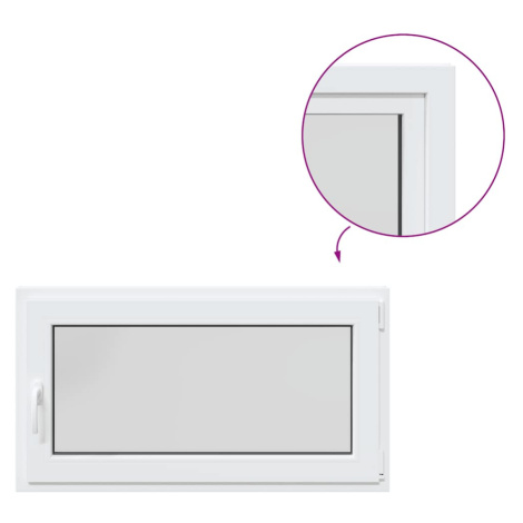 vidaXL Sklepní okno RISOR 110x50 cm sklopné&otočné DIN pravé bílé