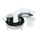 LEMBEH konferenční stolek, bílá/černá
