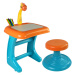 mamido  Dětský interaktivní stoleček a židlička modro oranžový
