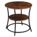 tectake 404445 odkládací stolek saint louis 55x56cm - Industriální dřevo tmavé, rustikální - Ind