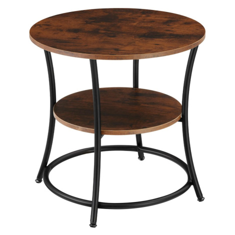 tectake 404445 odkládací stolek saint louis 55x56cm - Industriální dřevo tmavé, rustikální - Ind