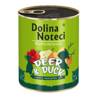 Dolina Noteci SUPERFOOD 800g jelen a kachna pro psy 80% masa