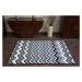 Dywany Lusczow Kusový koberec BCF BASE ZIGZAG 3812 CIKCAK černý/šedý