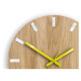 ModernClock Nástěnné hodiny Simple Oak hnědo-žluté