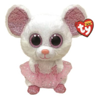 Plyšák Ty Beanie Boos NINA myš bílá balerína 24cm