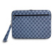 Obal na notebook 13/14" DKNY PU Leather Checkered Pattern and Stripe, modrá