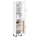 vidaXL Skříň highboard bílá s vysokým leskem 34,5x34x180 cm kompozit