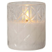 Bílá LED vosková svíčka ve skle Star Trading Flamme Romb, výška 10 cm