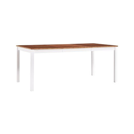 Jídelní stůl bílo-hnědý 180x90x73 cm borové dřevo SHUMEE