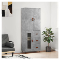 vidaXL Skříň highboard betonově šedá 69,5x34x180 cm kompozitní dřevo