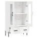 vidaXL Skříň highboard lesklá bílá 69,5 x 31 x 115 cm kompozitní dřevo