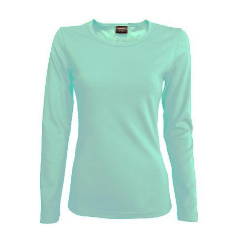 Lambeste 041 dámské bavlněné tričko s dlouhým rukávem ledová zelená
