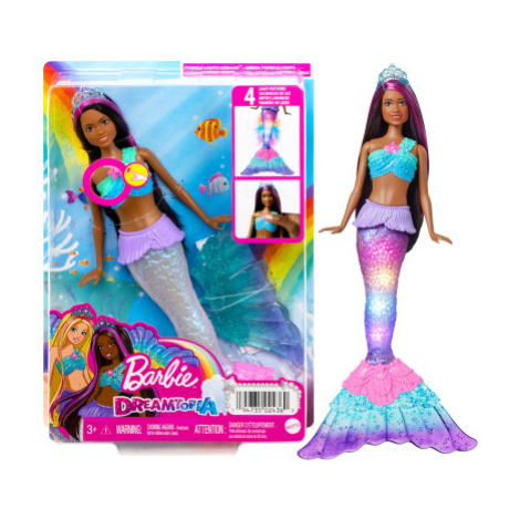 Barbie blikající mořská panna brunetka Mattel