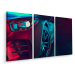 MyBestHome BOX Vícedílné plátno Přední Část 3D Sportovního Vozu Varianta: 120x180