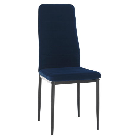 Židle, modrá, velvet látka / černý kov, COLETA NOVA Tempo Kondela
