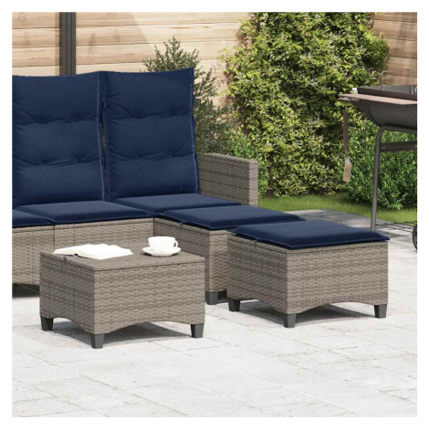 vidaXL Zahradní stoličky s poduškami 2 ks šedé 55x55x36 cm polyratan