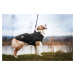 Vsepropejska Achar zimní bunda pro psa s postrojem Barva: Fialová, Délka zad (cm): 30, Obvod hru