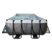 Bazén s pískovou filtrací Black Leather pool Exit Toys ocelová konstrukce 400*200*100 cm černý o