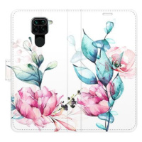 iSaprio flip pouzdro Beautiful Flower pro Xiaomi Redmi Note 9