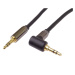 PremiumCord HQ stíněný kabel stereo Jack 3.5mm - Jack 3.5mm, zahnutý 90°, 5m - kjqmm5-90