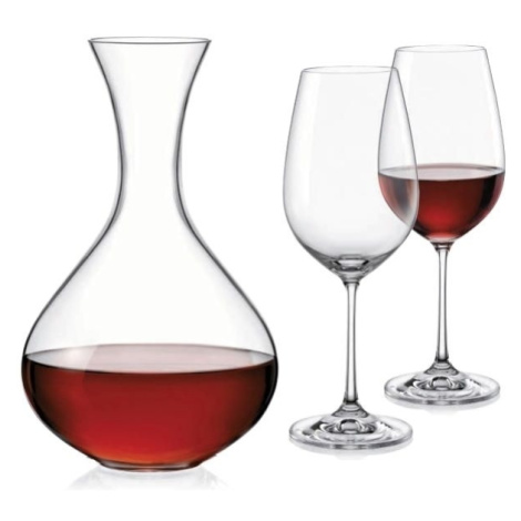 Crystalex sada sklenic a karafy na červené víno Viola 1+2 Crystalex-Bohemia Crystal