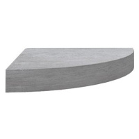 Shumee nástěnná rohová betonově šedá 25×25×3,8 cm MDF, 326633