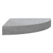 Shumee nástěnná rohová betonově šedá 25×25×3,8 cm MDF, 326633