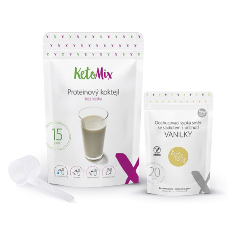 KetoMix Proteinový koktejl vanilka 450 g