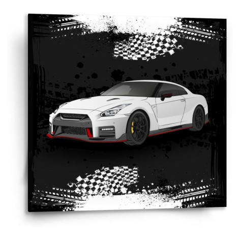 Sablio Obraz Nissan GTR 35 Černý - 110x110 cm