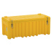 CEMO Univerzální box z polyetylenu, obsah 250 l, nosnost 200 kg, žlutá