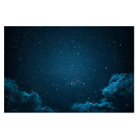 Fotografie Night sky with stars and clouds., michal-rojek, 40x26.7 cm