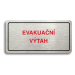 Accept Piktogram "EVAKUAČNÍ VÝTAH" (160 × 80 mm) (stříbrná tabulka - barevný tisk)