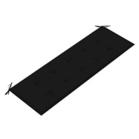 SHUMEE Polstr na zahradní lavici 4 × 50 × 150 cm, černá