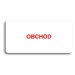Accept Piktogram "OBCHOD" (160 × 80 mm) (bílá tabulka - barevný tisk bez rámečku)