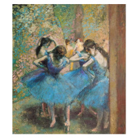 Obrazová reprodukce Dancers in blue, 1890, Edgar Degas, 35 × 40 cm